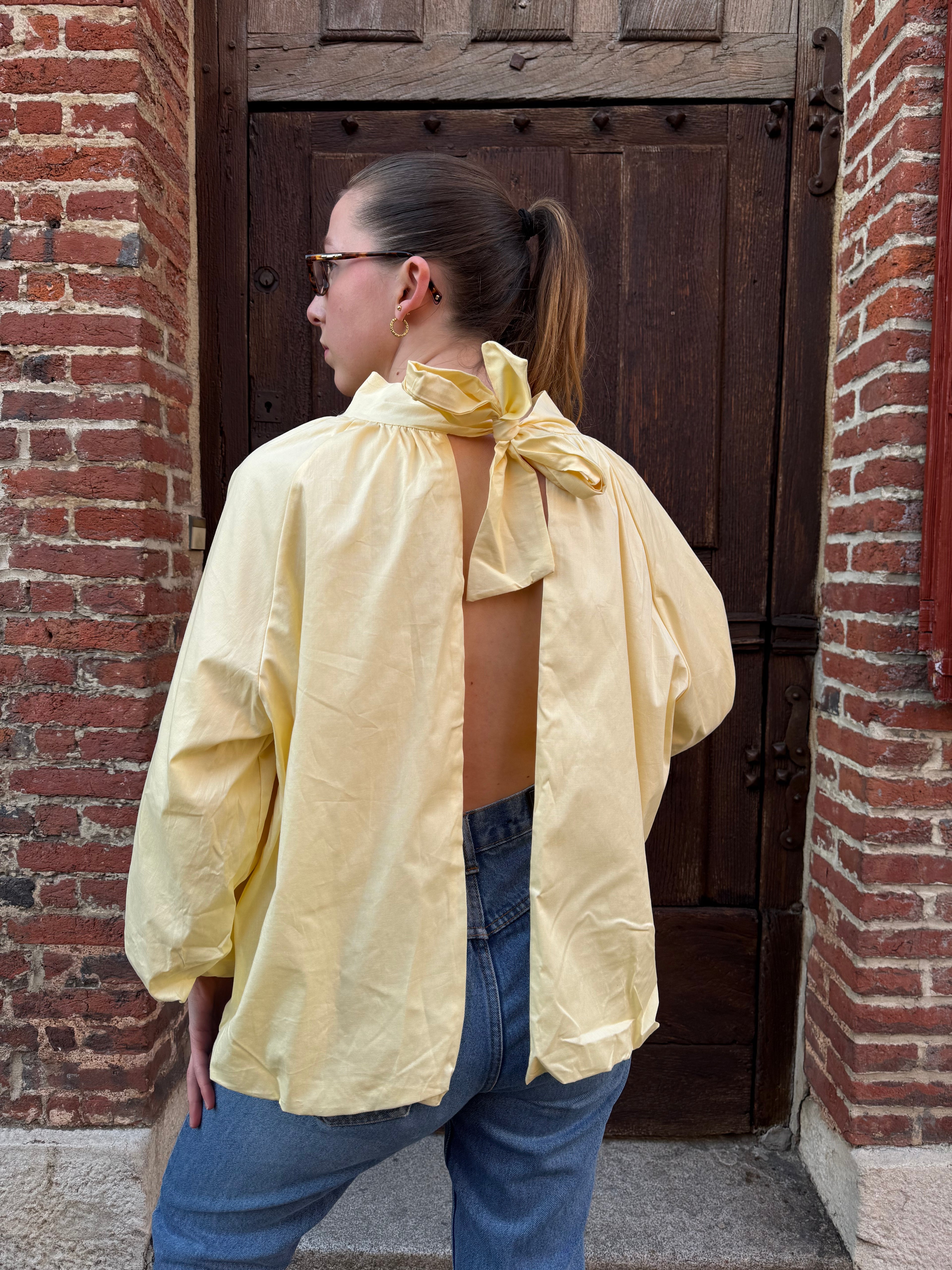 BLOUSE DOS NU JAUNE