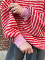 PULL RAYÉ DOUX ROSE