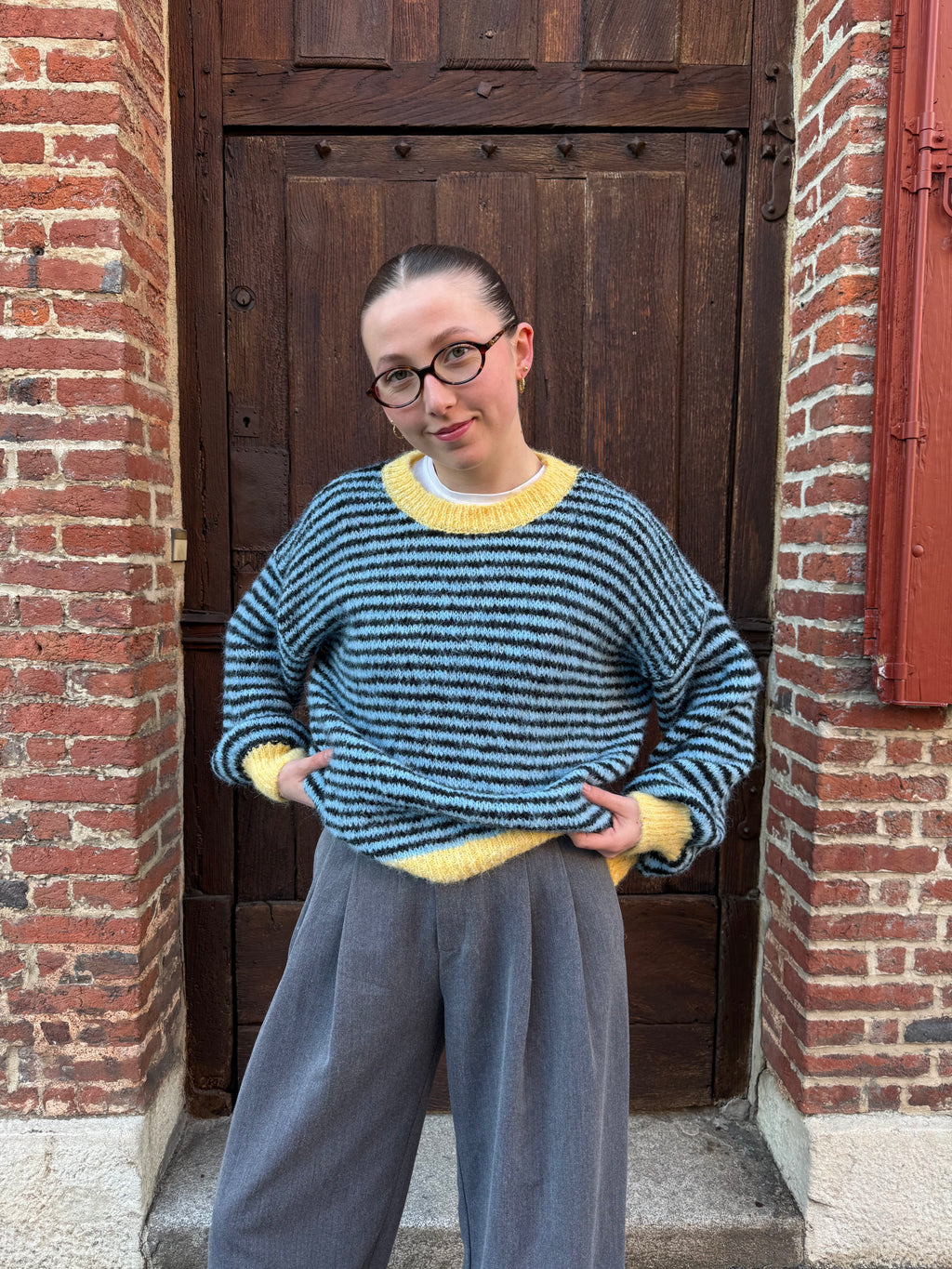 PULL RAYÉ DOUX BLEU