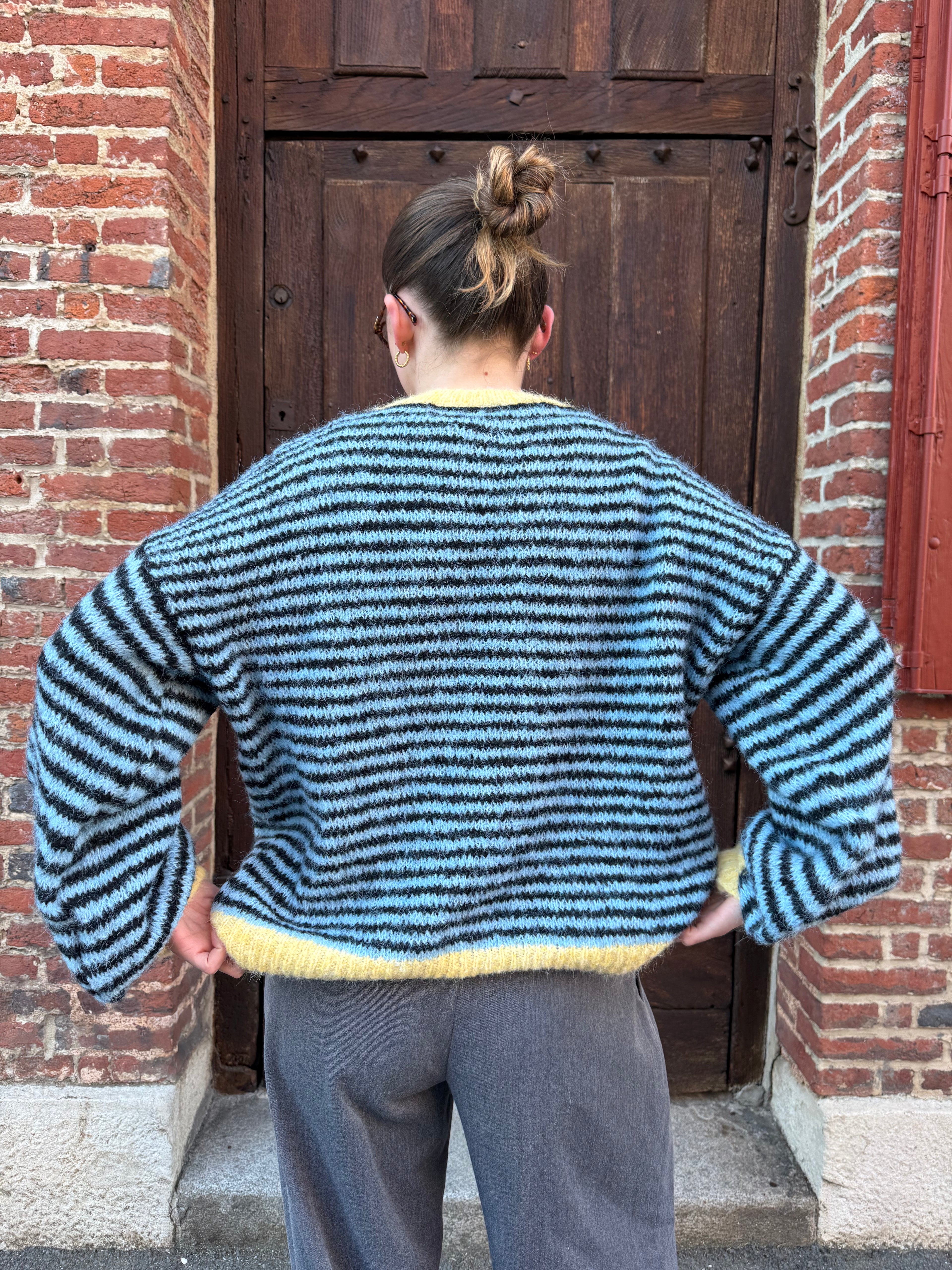 PULL RAYÉ DOUX BLEU