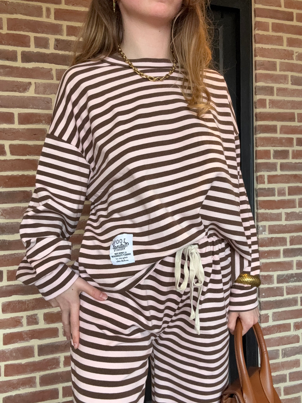 ENSEMBLE COTON RAYE TERRACOTTA