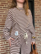ENSEMBLE COTON RAYE TERRACOTTA